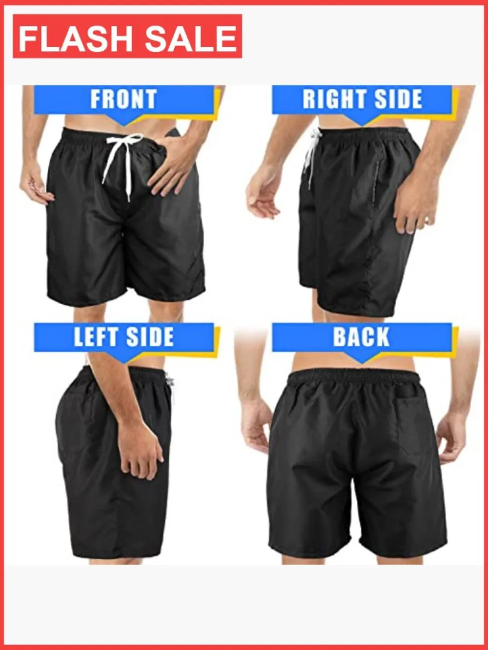 Men's Quick Dry Swim Trunks Board Shorts with Mesh Lining 7 Inseam UV Protection